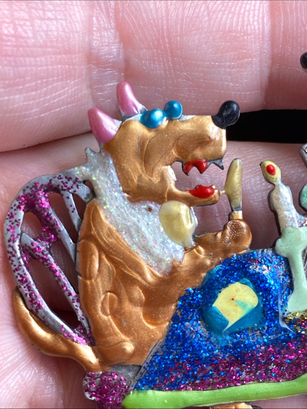 JJ Colorful Animal Tea Party Brooch - Multi-Color - Picture 4 of 6